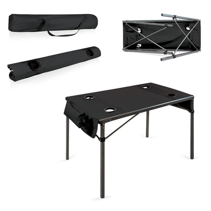 ONIVA - a Picnic Time Brand Travel Portable Soft Top Folding Table for Camping and Outdoors with Carry Bag, (Black) 6 x 6 x 43