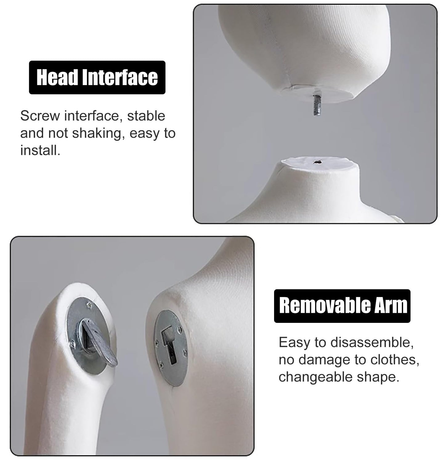 ntumLeap Adjustable Soft Full Body Mannequin for Kids Ages 1-14, Ideal for Boutique & Retail, Styrofoam Dress Form Dummy in White, Perfect for Displaying Children's Clothing, Whit, White-10 Years Old