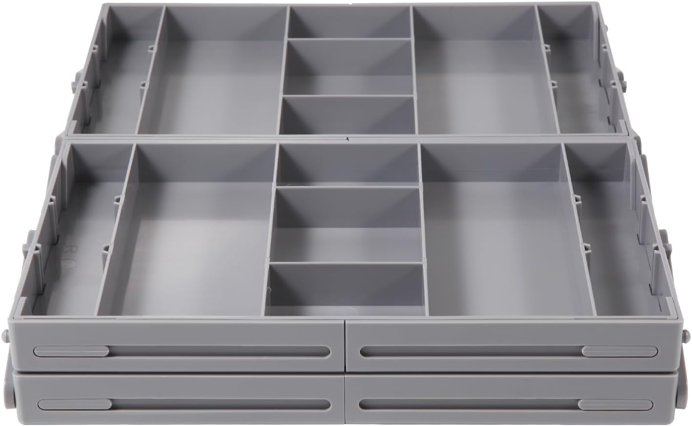 Drawer Organizer - 2/3 Tier Expandable Collapsible Tray with Adjustable Compartments for Cosmetics, Jewelry & Kitchen
