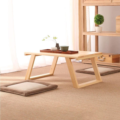 MHJKHG Wooden Small Coffee Table Floor Low Table Small Dining Table Laptop Table Children's Study Table Pine Material Simple Installation，Wood Color 70x40x30cm