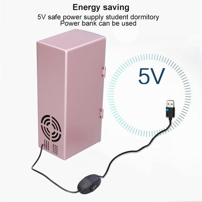 Mini Refrigerator - Portable Mini Fridge with 1.2m USB Cable, Compact for Home, Office, Car