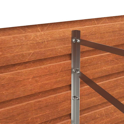 Foknhdi Corten Steel Raised Garden Bed Large 94.5 x 94.5 x 30.3 in Rustic Planter Box with Natural Rusty Patina for Patio Outdoor Herb & Veggie Growing