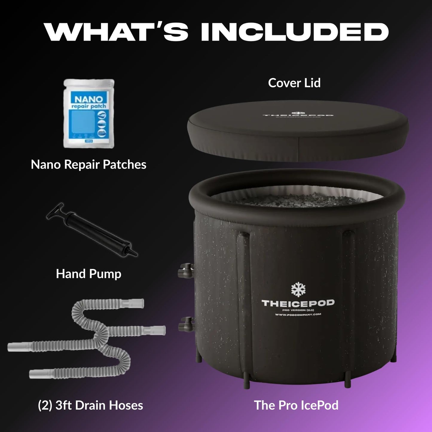 The Pod Company Standard Ice Bath Tub (Ice Pod Pro, Standard Chiller (41°F))