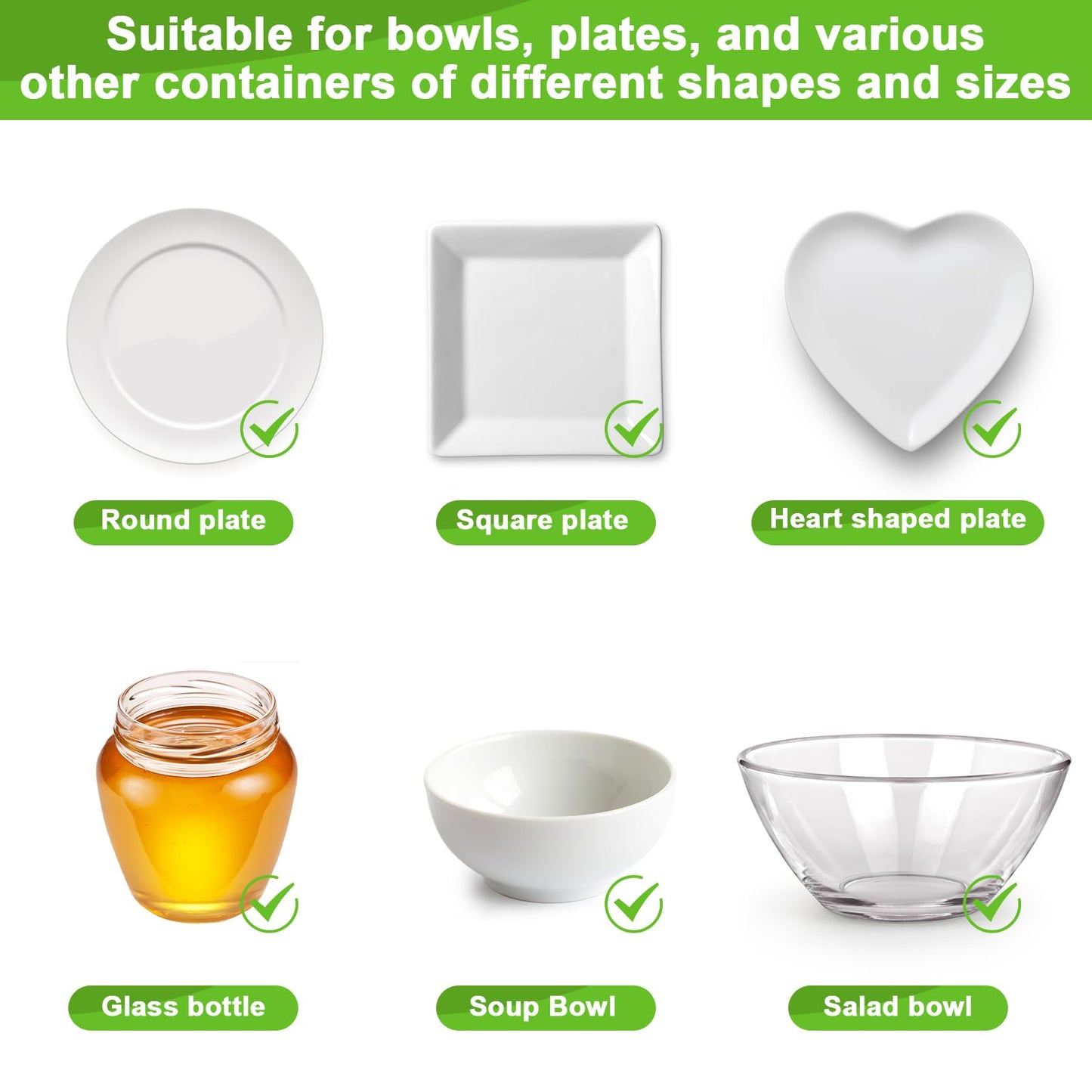 175Pcs 7 Colors Reusable Elastic Food Covers, Sublaga 7 Sizes Plastic Bowl Covers, Colorful Dish Plate Covers, Alternative to foil, Plastic Wrap, BPA Free