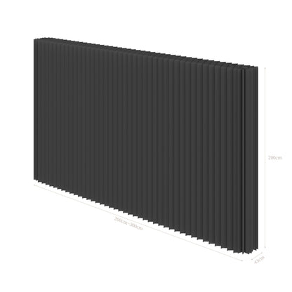 Paper Room Divider – Folding Privacy Screen & Portable Partition, Indoor Freestanding Wall for Home, Office, Clothing Store & Business Use(Black)