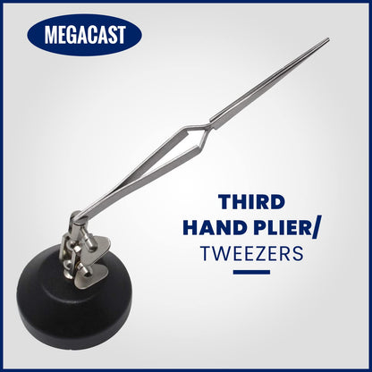 MegaCast Third Hand with Tweezers, Black, Modern Style