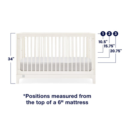 babyGap Wren 4-in-1 Convertible Crib by Delta Children - Greenguard Gold Certified, Antique White