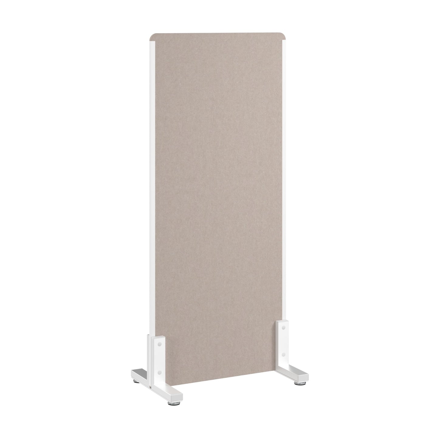 Bush Business Furniture 24W x 55H Freestanding Privacy Screen in Warm Beige, Standing Office Partition with Acoustic Sound Dampening Panel