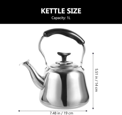 Luxshiny 1pc Chirping Kettle, Whistling Tea Kettle for Loose Leaf Tea, Stainless Steel Stovetop Teapot