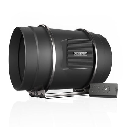 AC Infinity CLOUDLINE S8 PRO, Quiet 8” Inline Duct Fan with 10-Speed Controller, EC-Motor Ventilation Exhaust Fan for Heating Cooling Booster, Grow Tents, Hydroponics