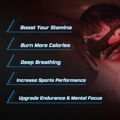 Bigbreathe Brest Mask - Breathing Mask for Exercises, Cardio Workouts, Running, Increase Sports Performance, Workout Tolerance, 9 Resistance Levels, Detachable(S)