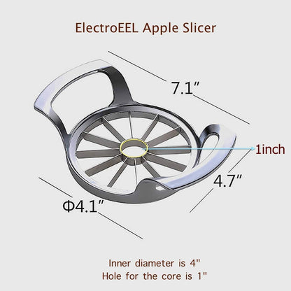 ELECTROEEL Premium Apple Slicer, Upgraded 12-Blade Extra Large Stainless Steel Cutter, Corer, Peeler for 4 Inch Apples