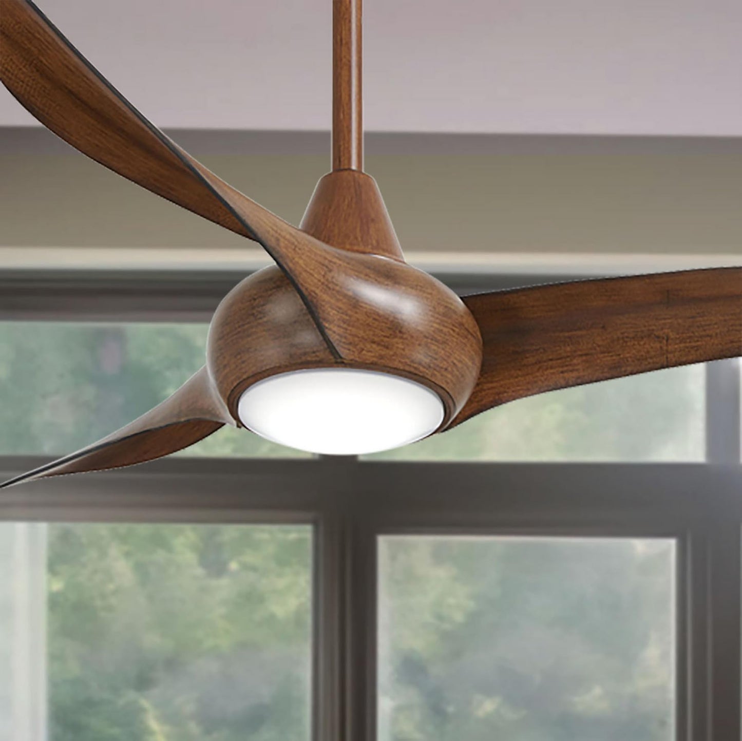 Minka-Aire F845-DK Light Wave 44" Ceiling Fan with LED Light and Remote Control in Distressed Koa Finish