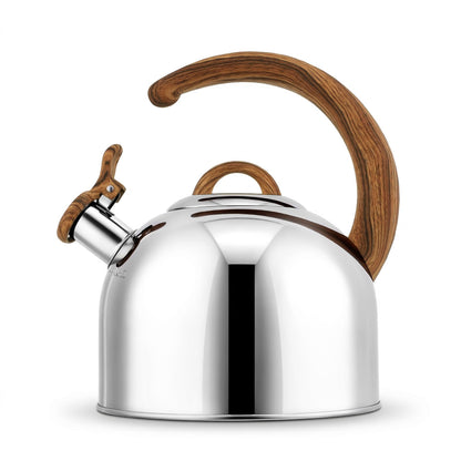 Harriet Tea Kettle Whistling Stovetop Tea Pot, 3.1QT Food Grade Stainless Steel Kettle for Boiling Water Coffee or Milk(Stainless Steel)