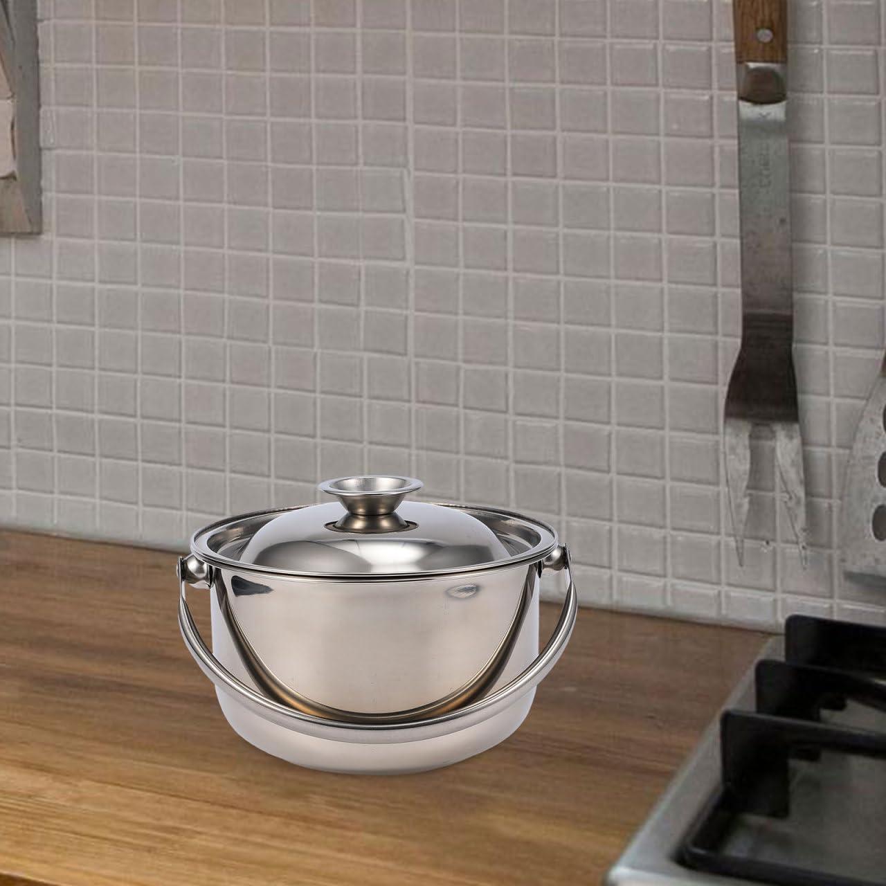 Stainless Steel Cooking Bowl Pasta Pan with Lids, Italian Pasta Cooking Pot, Egg Mixing Bowls, Sauce Pot with Lid,