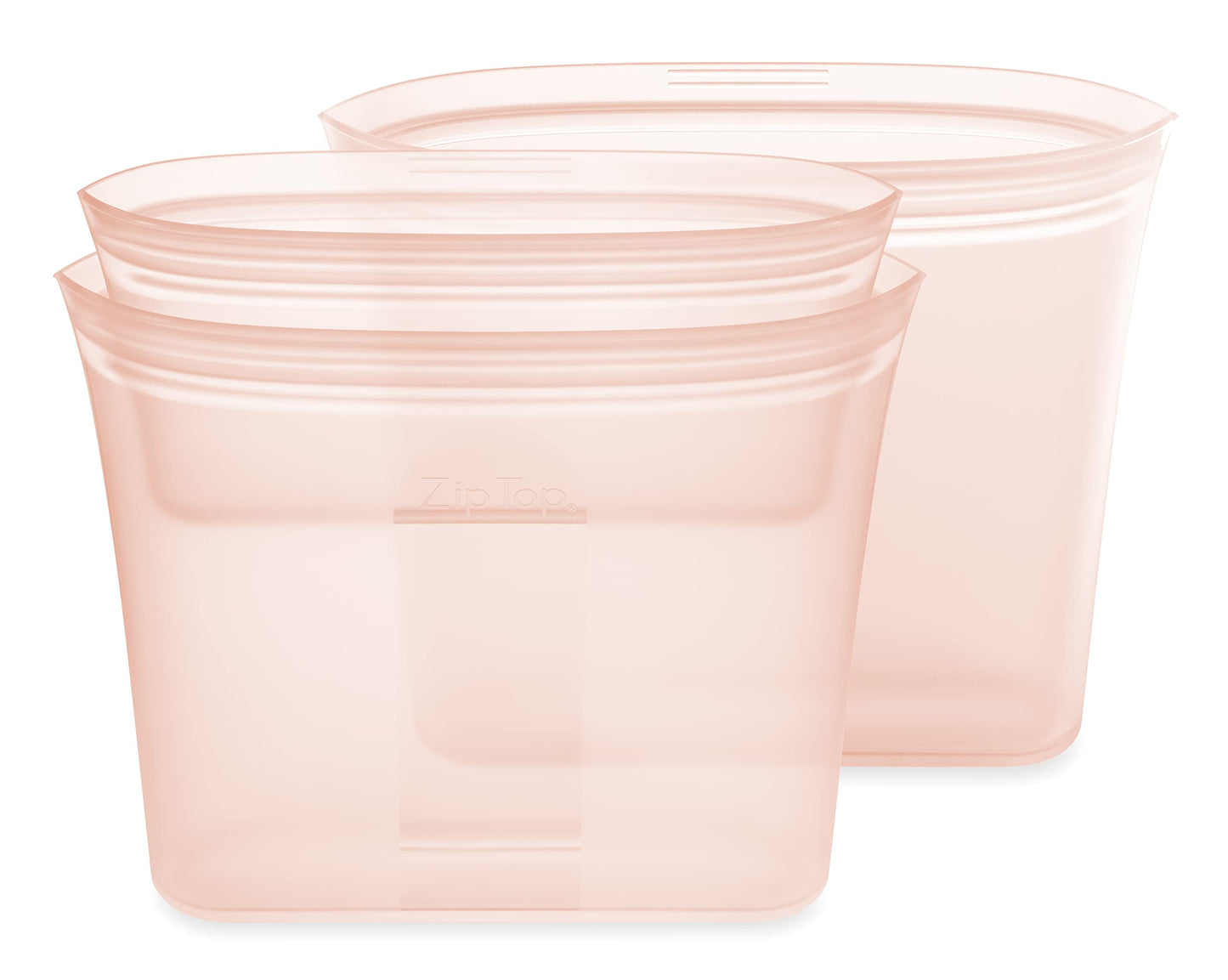Zip Top Reusable Food Storage Bags | Medium Dish [Frost] | Silicone Meal Prep Container | Microwave, Dishwasher and Freezer Safe | Made in the USA