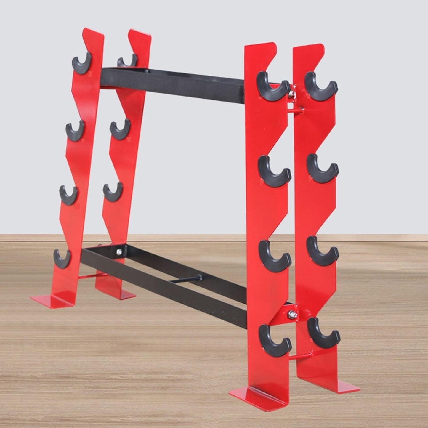 BELUND Dumbbell Rack Stand 650LBS Capacity Weight Rack 2tiers Steel Barbell Rack Kettlebell Storage for Dumbbells Holders for Home Gym Storage