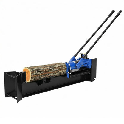 Festisoul 12 Ton Hydraulic Log Splitter, Manual Wood Splitter with 2 Speed Operation and Built in Wheels, Hand Powered Log Cutter for Firewood Processing, Steel Construction, Max 18.7 Inch