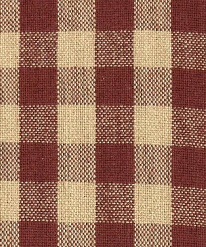 Home Collection by Raghu Barn Red/Nutmeg Heritage House Check Valance, 72 by 15.5-Inch (VL100017)