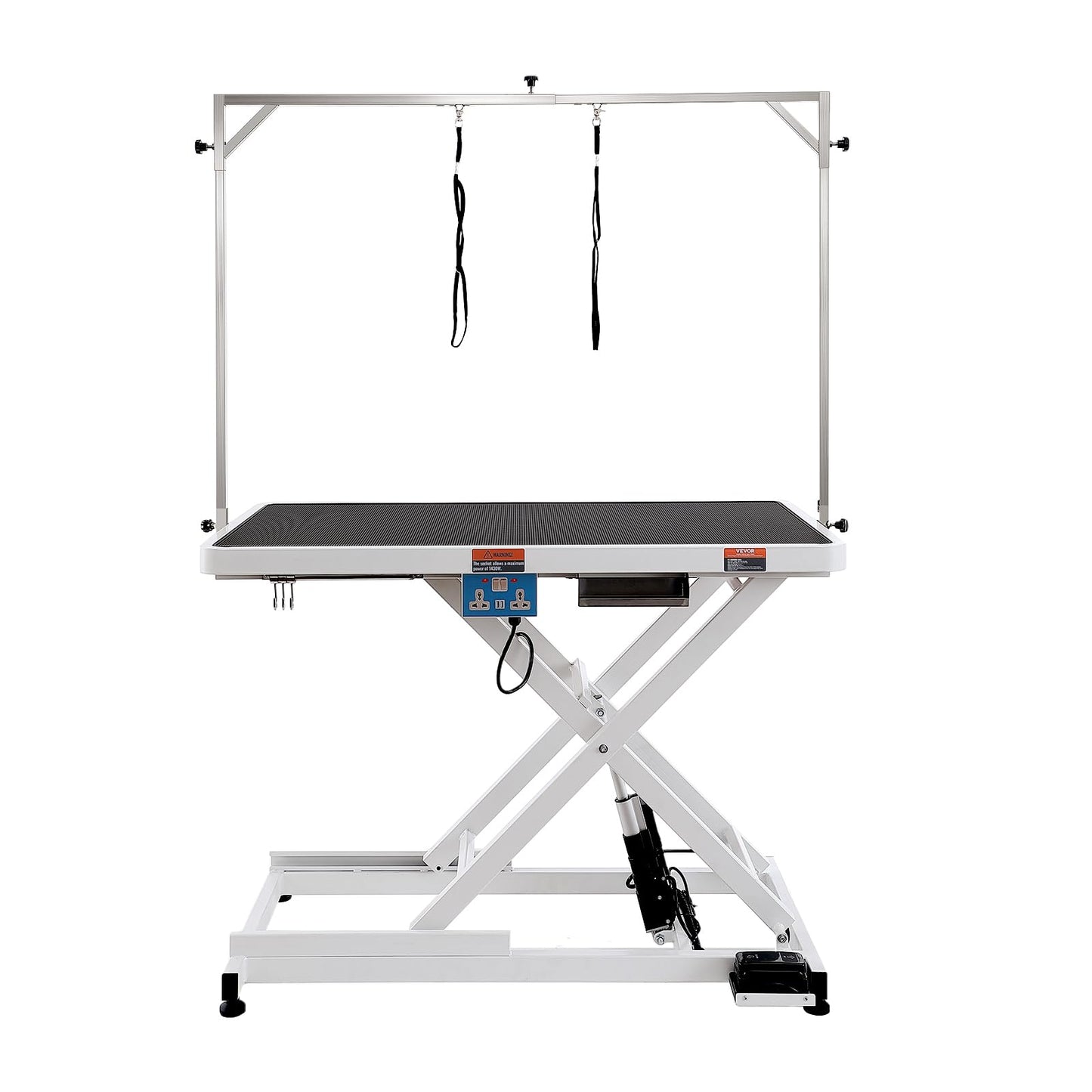 VEVOR 50 Inch Pet Grooming Table, Heavy Duty for Large Dogs, Height Adjustable, Anti Slip Tabletop, Grooming Arm Included, Max Load 400LBS