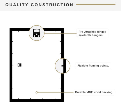 MCS Museum Poster Frame 16x24 Espresso Woodgrain, Vertical & Horizontal Large Picture Frame for Photos, Posters