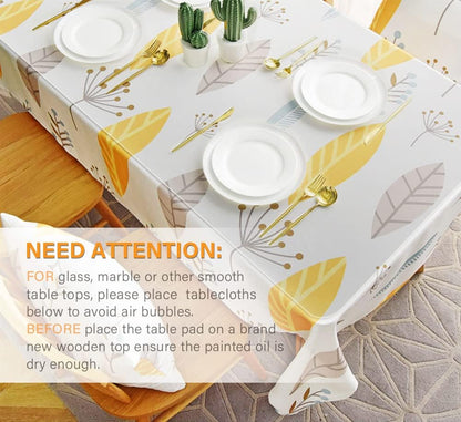 VeeCano 18X48 Inch 1.5mm Thick Multisize Clear PVC Table Cover Blotter Protector Rectangular Plastic Tablecloths Desk