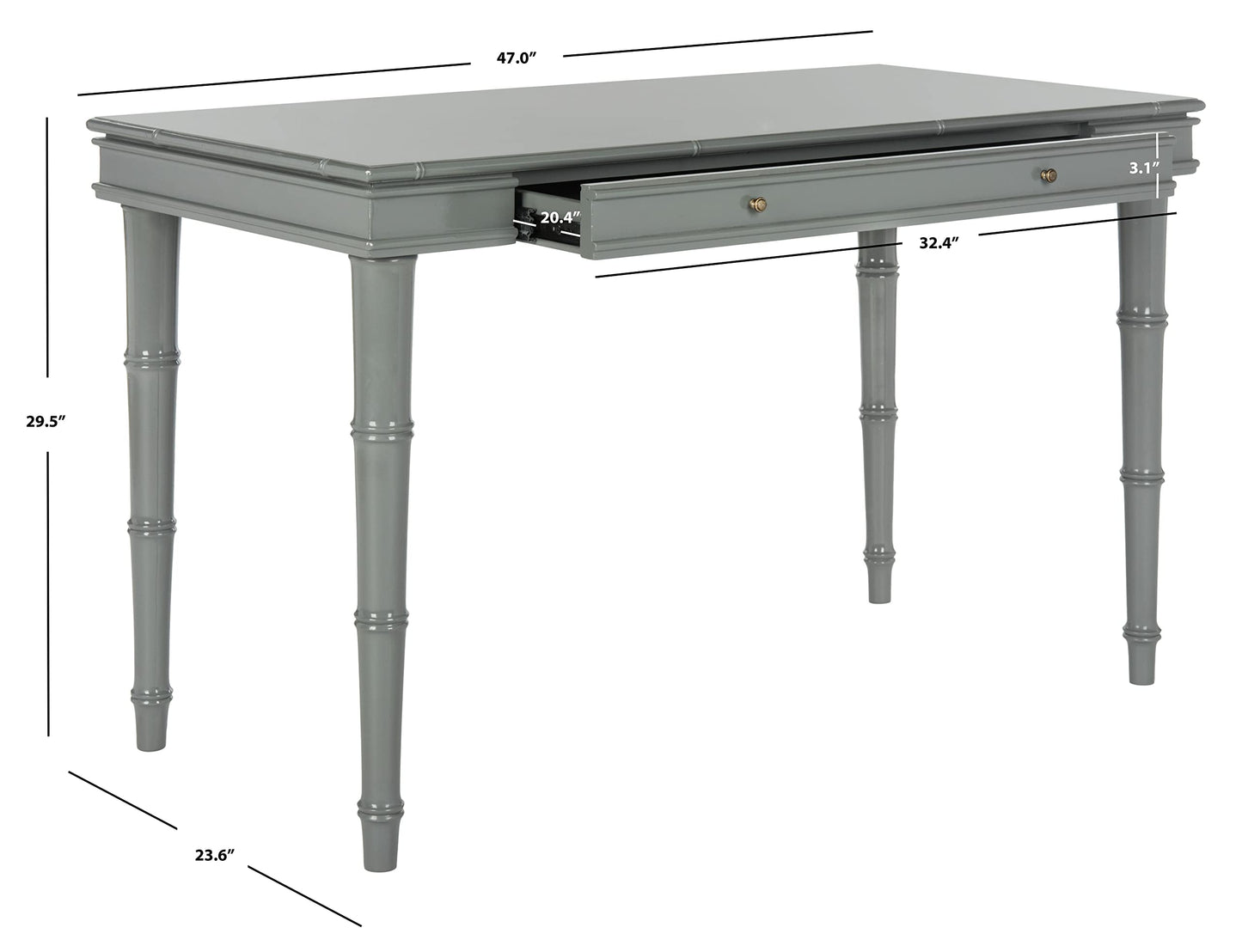 Safavieh Home Office Noely Modern Coastal Grey 1-drawer Writing Desk