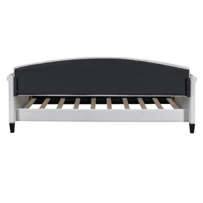 Merax Twin Size Modern Luxury Tufted Button Daybed, Upholstered Twin Daybed Frame, Sofa Bed for Bedroom, Living Room, Twin, Beige