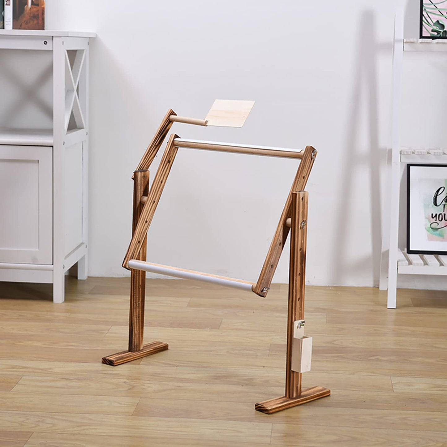 Cross Stitch Frame Solid Wood Cross Stitch Frame Adjustable Embroidery Stand,Rack Desktop Embroidery Floor Stand Handmade Tools 50 * 40cm