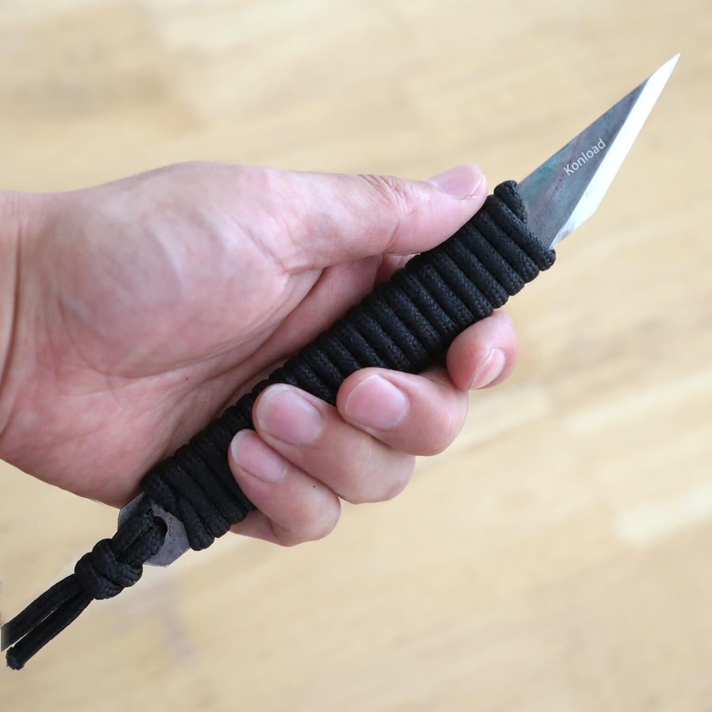 Konload Kiridashi Knife Right Hand for Woodworking, Marking, Scribing, Carving, Whittling, Professional Handmade Kiridashi Knife-Black