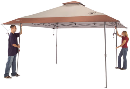 Coleman 13x13ft Instant Canopy Sun Shelter, Portable Shade Tent Sets Up in 3 Minutes, Vented Roof for Airflow & UPF 50+ Sun Protection, Great for Beach, Park, Tailgating, Camping, Backyard & More