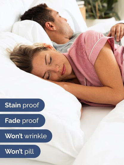 Extra Deep King Sheet Set by Comfy Hotel - 4-Piece Breathable & Cooling Bed Sheets - Fits 18-24 Inch Mattresses - Ultra Soft, Wrinkle & Fade Resistant - Luxurious White Bedding
