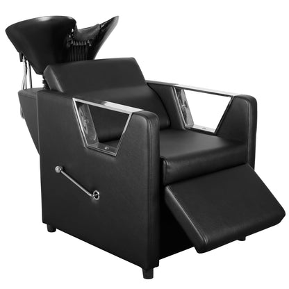Polar Aurora Backwash Chair Adjustable ABS Plastic Shampoo Bowl Sink with Leg Support for Spa Beauty Salon