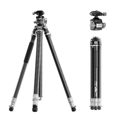 YC Onion Tako T23 Carbon Fiber Tripod with BC44 Ball Head I 10kg Load I One-Flip Quick Release I 1825mm Max Height I Dust-Proof Joints for Low-Angle/Macro Photography