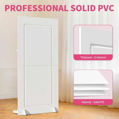 imprsv 6FT Square Arch Backdrop Stand, 0.4'' Thickness 36 LBS Reusable PVC Board with Stand, Tool-Free Assembly , SUV Friendly, Birthday Party Decoration, Photobooth Props