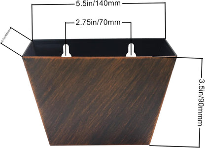 Wall Mounted Bottle Cap Catcher Antique Copper Beer Top Bucket with Drained Holes (Pack of 2)