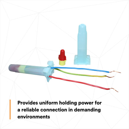 3M Direct Bury Splice Kit DBR/Y-6 (BULK), 18-10 AWG, UV-Resistant, Steel Spring, Flame Retardant Insulation, Box of 100 Splice Tubes and 100 R/Y Connectors