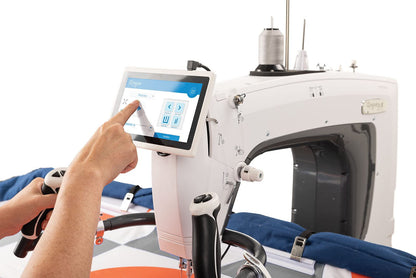 Q'nique 16X Elite Longarm Quilting Machine with Cutie Tabletop Quilting Frame | Free Motion Quilting Setup for Home Quilters and Crafters | The Grace Company