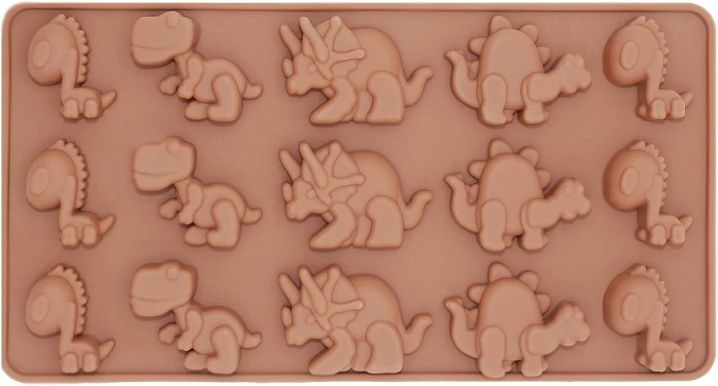 Candy Chocolate Silicone Mold Baking Tray, Dinosaur Dino Animal-Themed Non-Stick for Homemade Treats