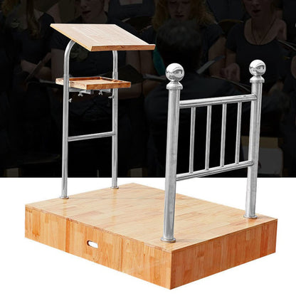 ZEELYDE Lectern Podium Stand,Solid Wood Podium Music Podium Student Platform Chorus Stage School Classroom Podium Leadership Conference Podium