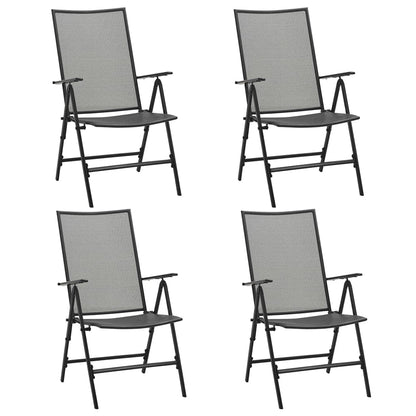 SKM Folding Mesh Chairs 4 pcs Steel Anthracite (Weight-40KG)