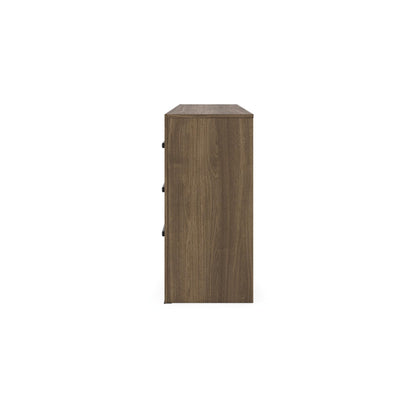 Signature Design by Ashley Ryderton Rustic 6-Drawer Dresser with Safety Stop, Warm Brown