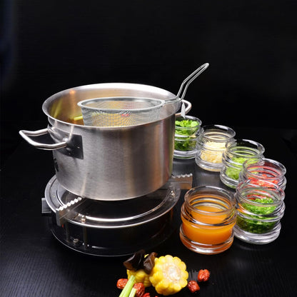 Toyvian 304 Stainless Steel Hot Pot Strainer Scoops, 2Pcs Fine Mesh Food Strainer Basket with Handle for Noodles Pasta Dumplings Cooking Skimmer Colander for Boiling Blanching