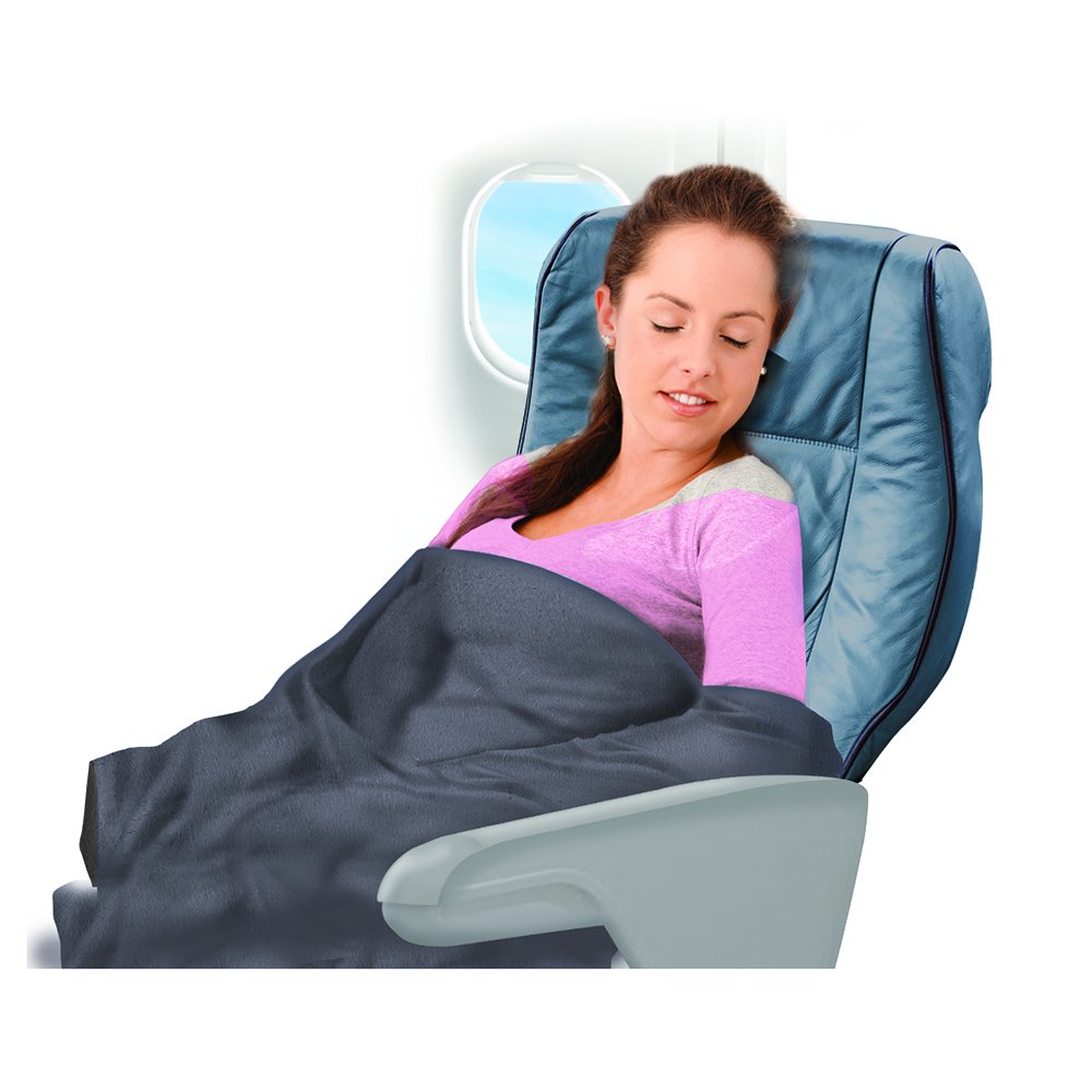 Cloudz Cozy Fleece Airplane Travel Blanket for Your Flight, Car, Camping, Home or Comforting Warmth Anywhere! - Fuchsia