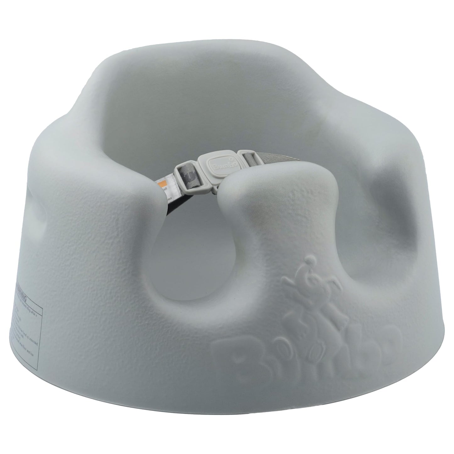 Bumbo Baby Infant Soft Foam Comfortable Support Wide Floor Seat with 3 Point Adjustable Harness for Ages 3 to 12 Months, Cool Grey