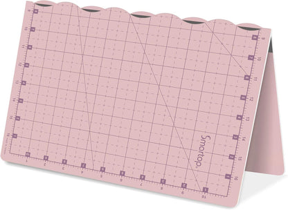 SMARTOP 18"x12" Self Healing 3 Layer Folding Cutting Mat, Non-slip Non-reflective, Great for Crafts, Quilting, Sewing, Scrapbooking Molandi Pink (Molandi Pink)