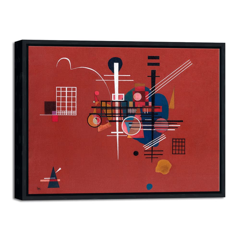 Wieco Art Framed Canvas Wall Art Composition VII, 1913 by Wassily Kandinsky Classic Abstract Famous Paintings Reproductions Canvas Wall Art for Home Decoration