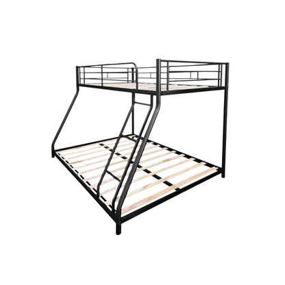 Bellemave Twin Over Full Bunk Bed with Wood Slat, Heavy Duty Metal Bunk Bed Frame for Adults, Adult bunk beds, Black