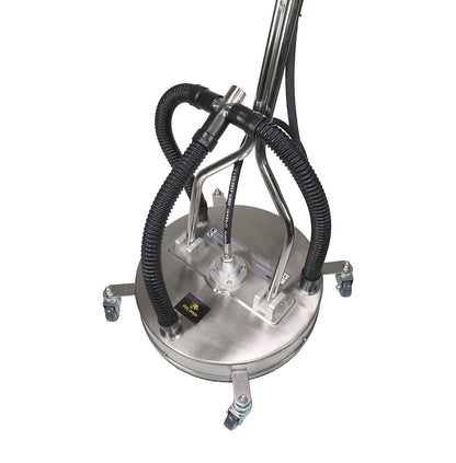Erie Tools 21" Stainless Steel Surface Cleaner with Vacuum Port, Wheels, and Wand Pressure Washer Attachment 4000 PSI, 12 GPM