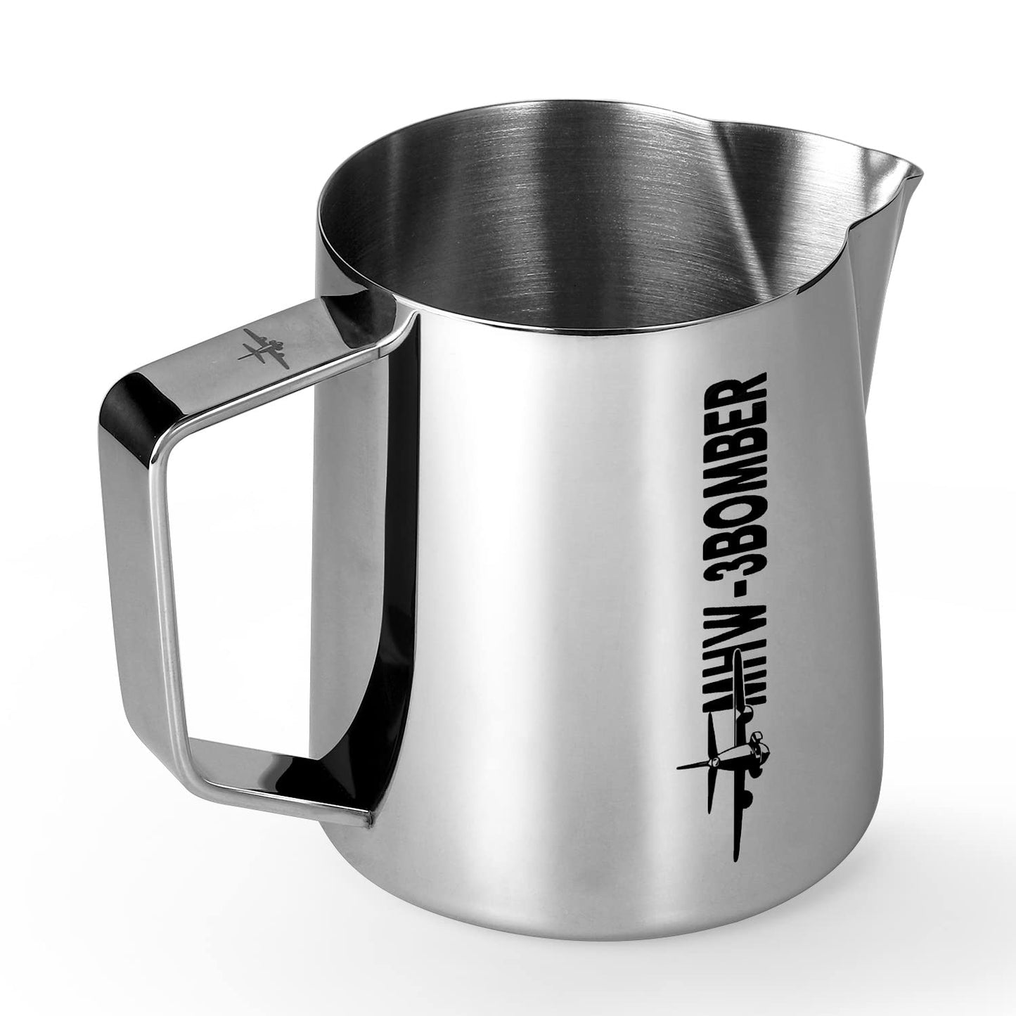 MHW-3BOMBER Espresso Steaming Pitcher Milk Frothing Pitcher Stainless Steel Milk Coffee Cappuccino Latte Art Barista Cup 16.9oz/500ml (Glossy), P5002S